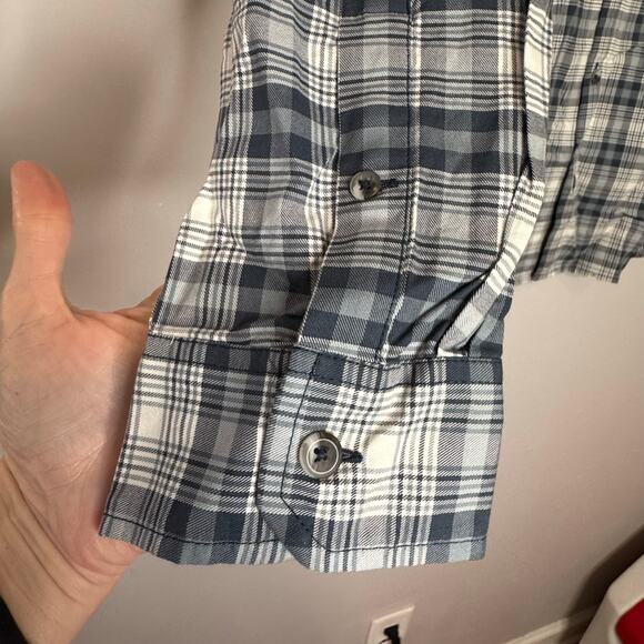 Alesbury Gray Plaid Long Sleeve Button Down Shirt NWT Men’s Large Tall - Picture 4 of 9